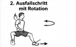 Beweglichkeit Übung 2: Ausfallschritt mit Rotation