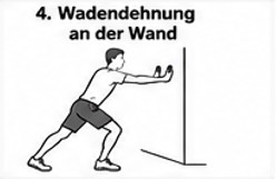 Beweglichkeit Übung 4: Wadendehnung an der Wand
