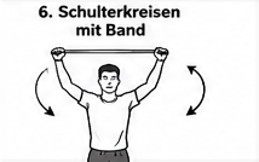 Beweglichkeit Übung 6: Schulterkreisen mit Band